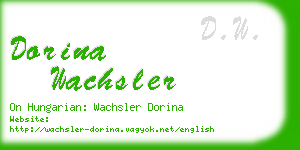 dorina wachsler business card